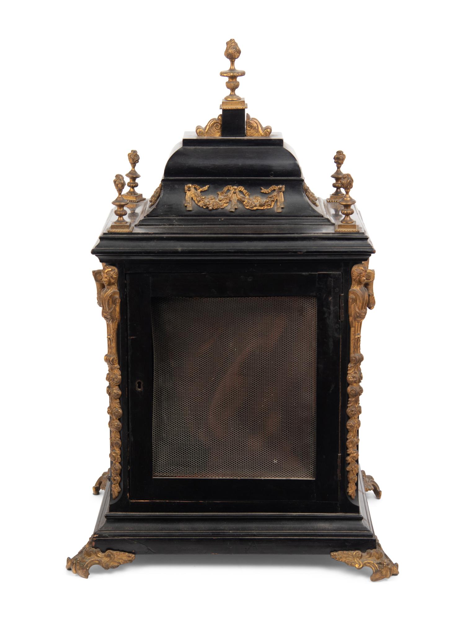 A Scottish Gilt Bronze Mounted Ebonized Bracket Clock