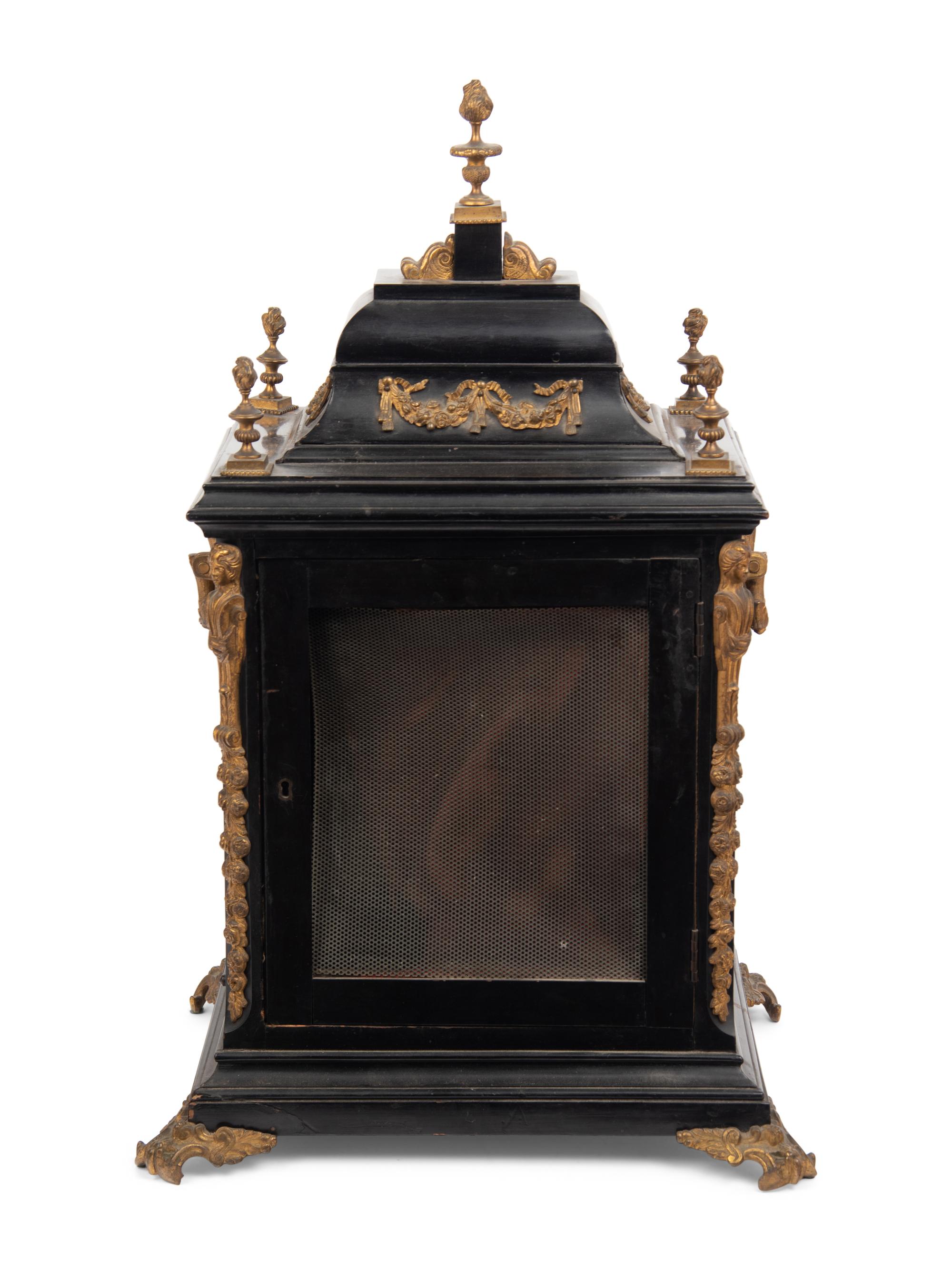 A Scottish Gilt Bronze Mounted Ebonized Bracket Clock