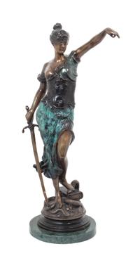 A Continental Bronze Figure, after Moreau Height 21 inches. — SECOND HALF 20TH CENTURY