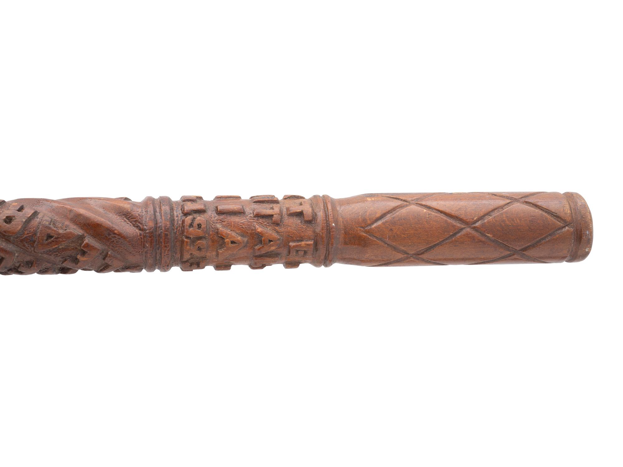 A Carved Folk Art Cane from the Ionia State Hospital in Michigan