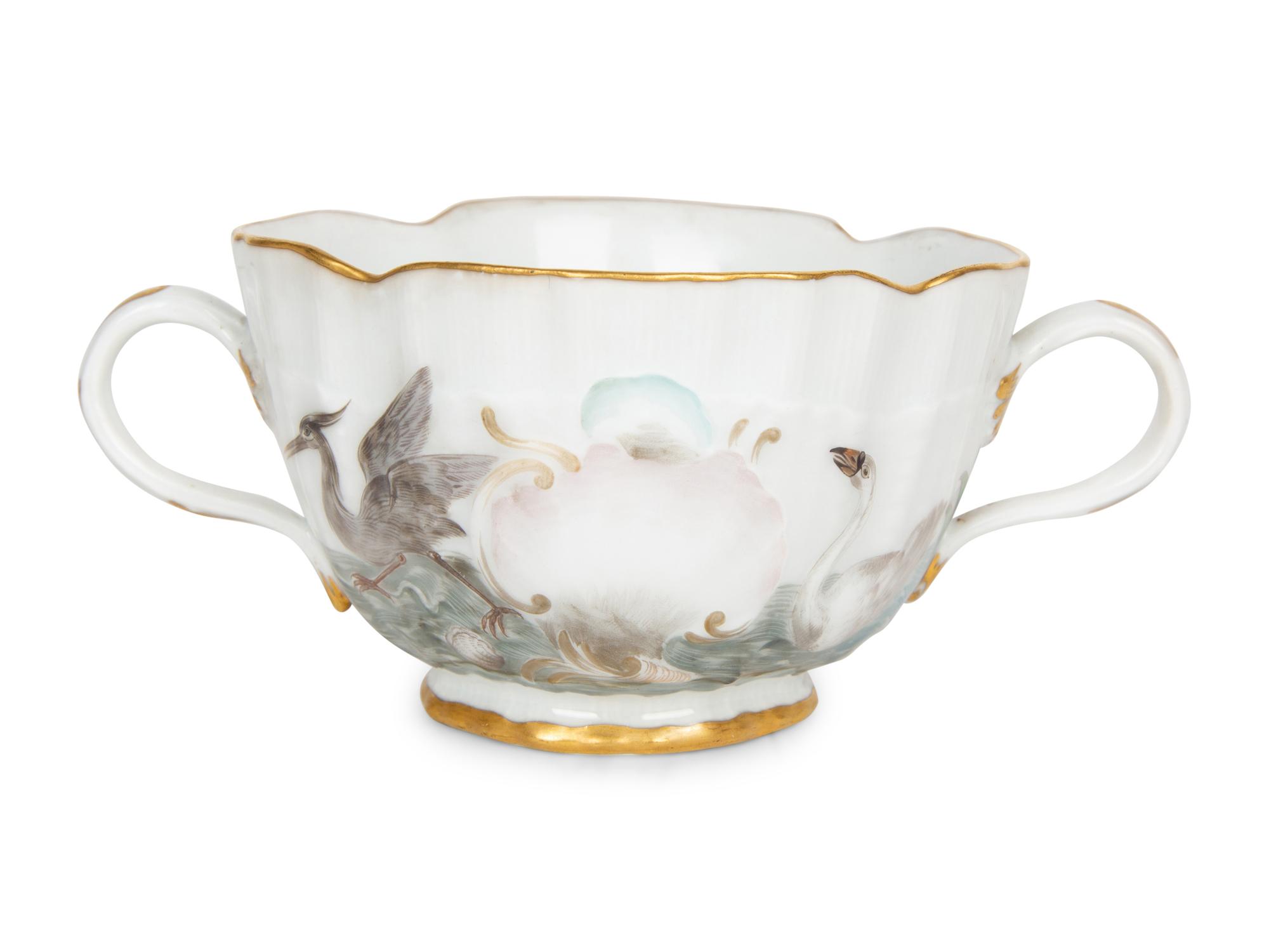 A Meissen "Swan" Teacup and Saucer — 19TH/20TH CENTURY