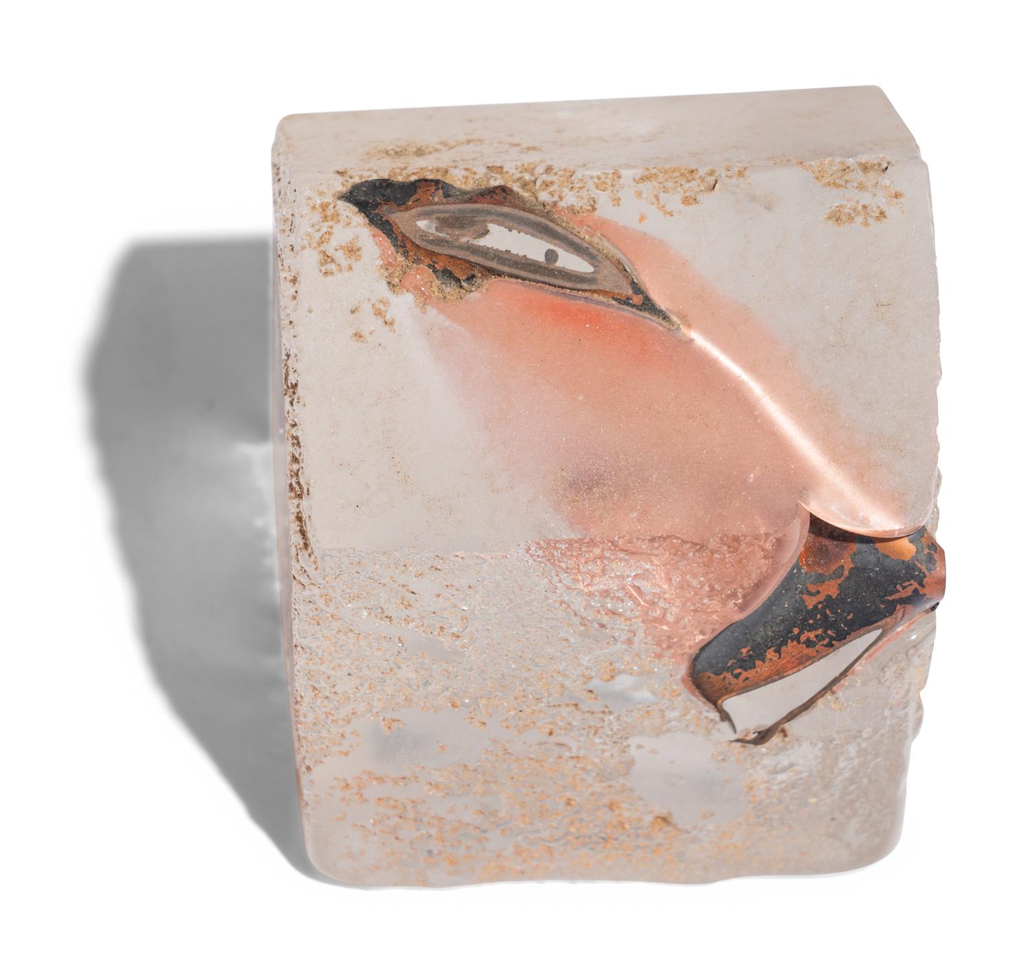 Three Groups of frosted glass sculptures