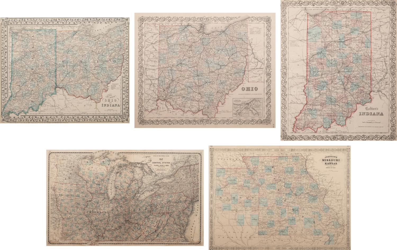 A Group of Five Maps of the Midwest