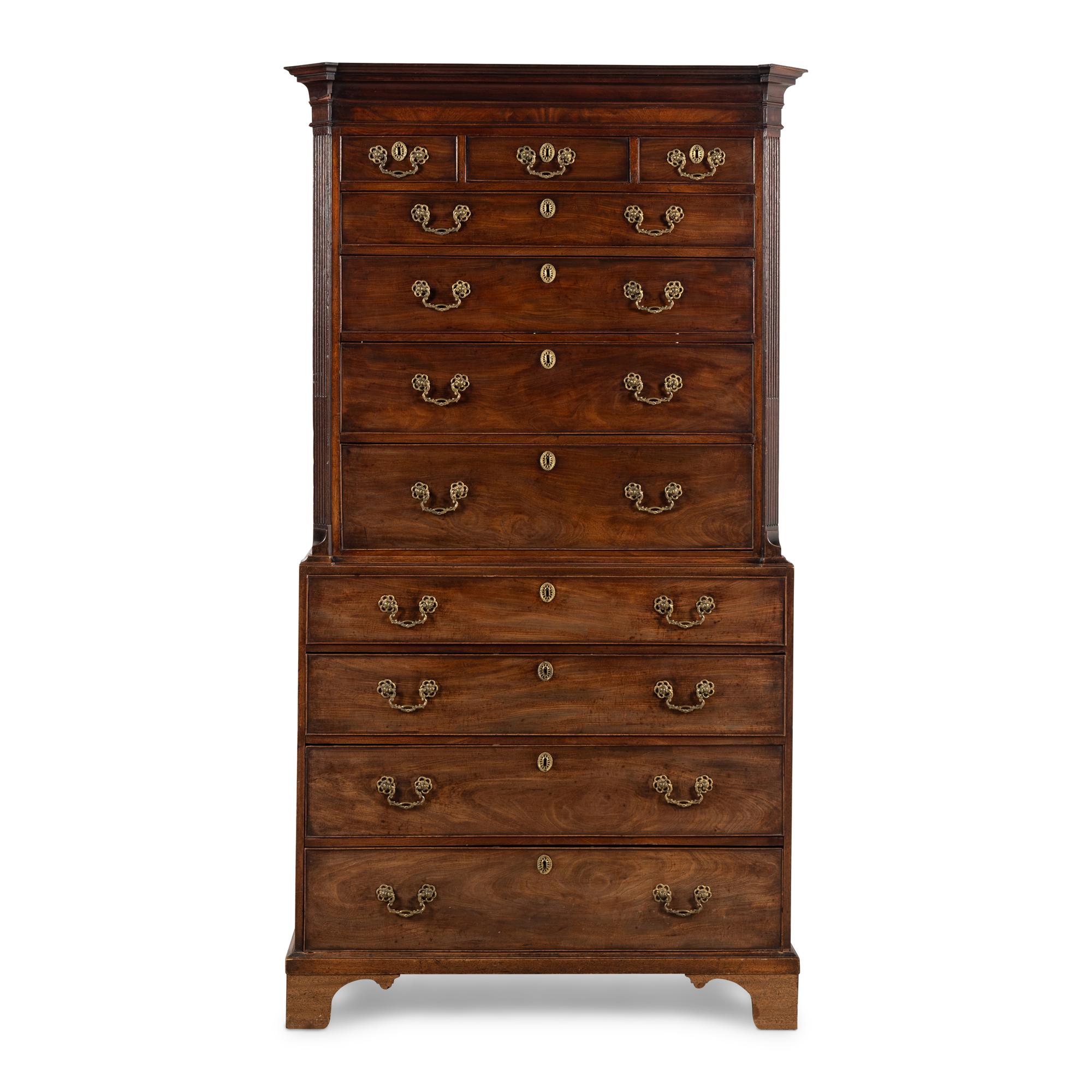 A George III Mahogany Chest-on-Chest