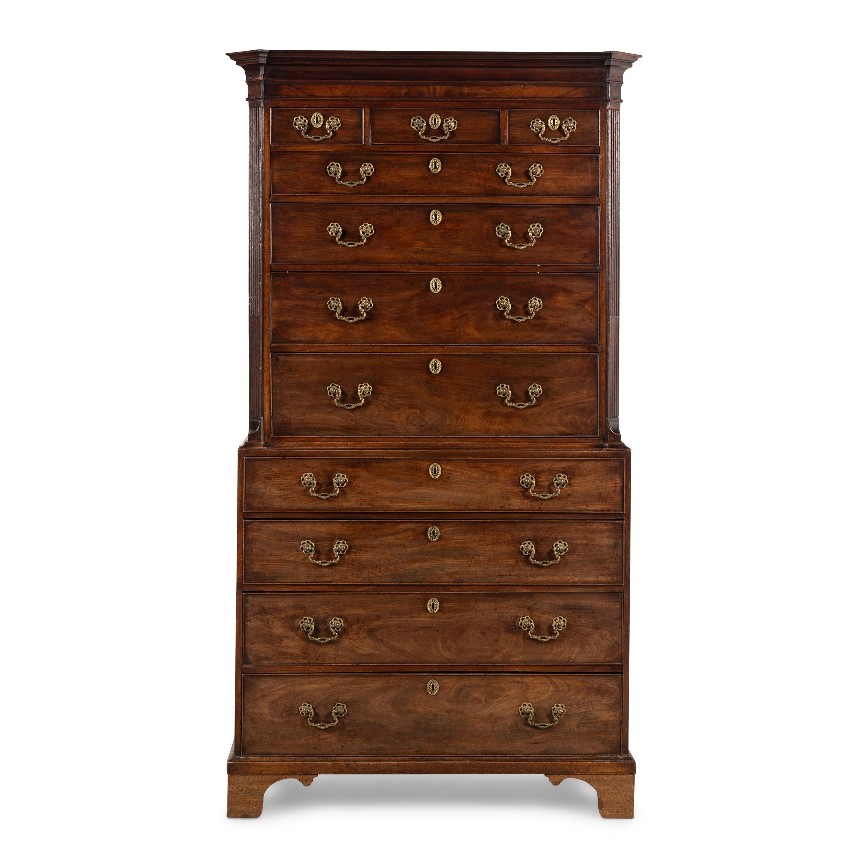 A George III Mahogany Chest-on-Chest