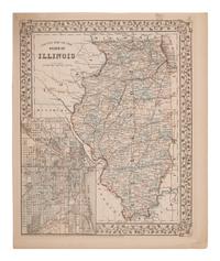 CAREY, Henry Charles (1793-1879) and Isaac LEA (1792-1886). Geographical, Statistical, and Historical Map of Illinois . [Philadelphia, 1822].