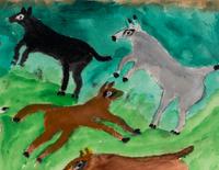 Untitled (Horses) , 1988, Untitled (Birds) , 1989, Untitled (Heads) , 1989 and Untitled (Portrait) , 1988 (four works)