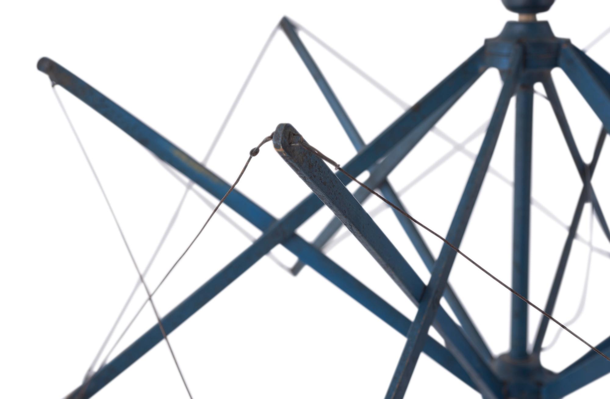 A Blue Painted Collapsible Yarn Winder