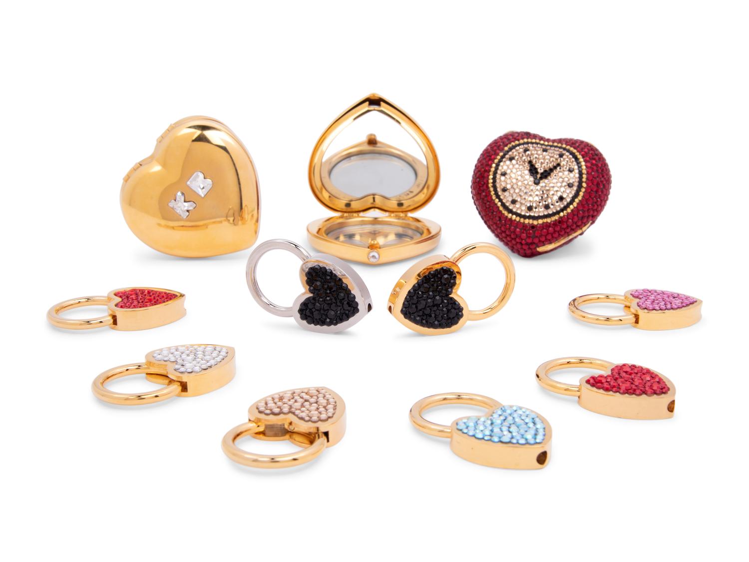 Thirteen Kathrine Baumann Heart-Shaped Items
