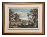 Four English Hand-Colored Landscape Engravings