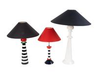 Three Painted Table Lamps — 20TH CENTURY