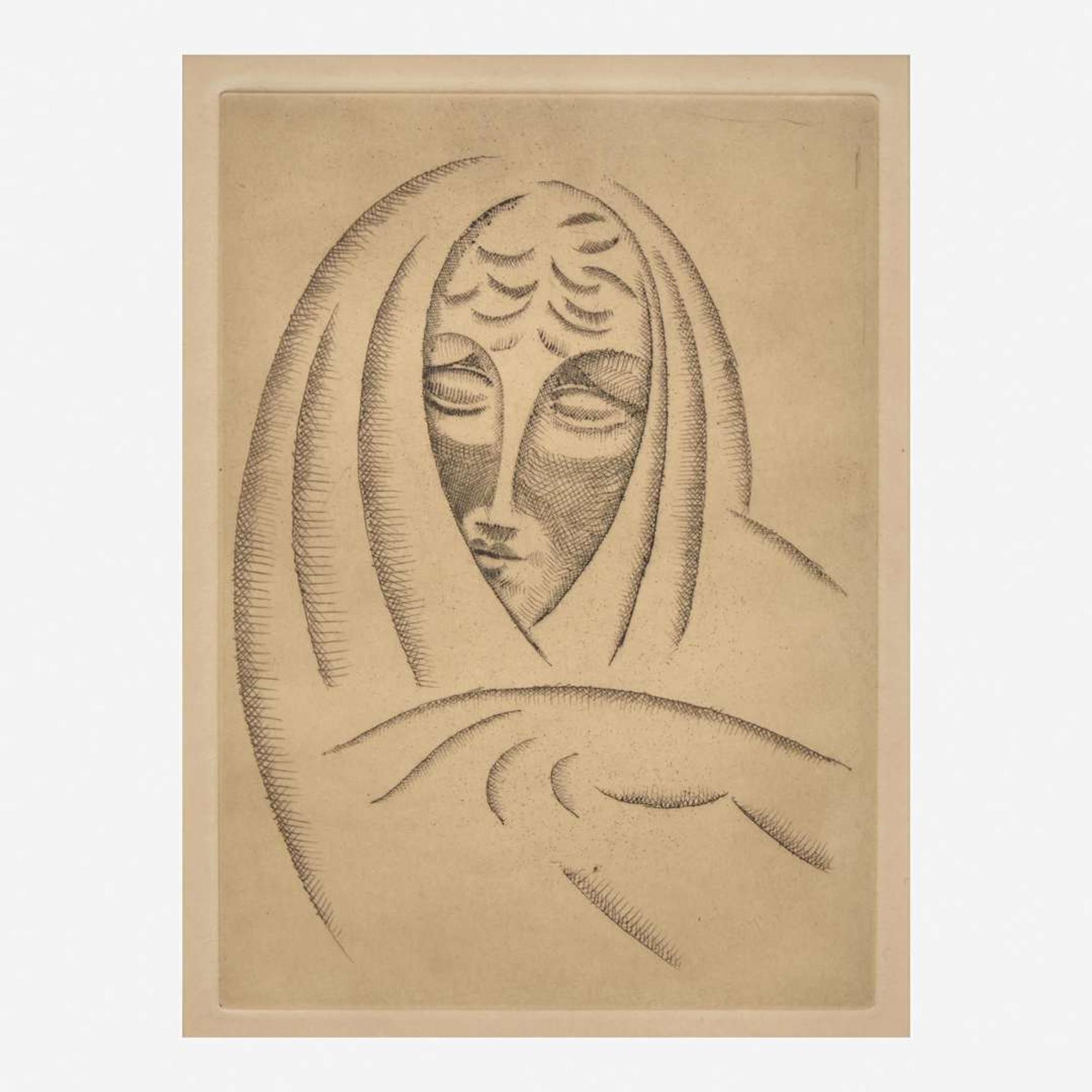 Elie Nadelman (American/Polish, 1882–1946) Female Head Draped #2