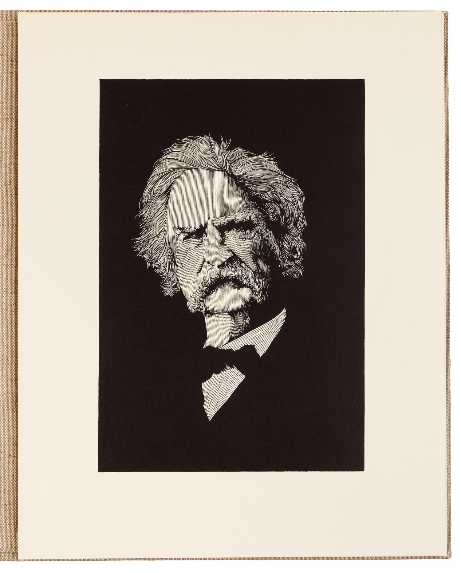 [FINE PRESS]. CLEMENS, Samuel Langhorne ("Mark Twain," 1835-1910). -- Barry MOSER, illustrator. Adventures of Huckleberry Finn. 1985.