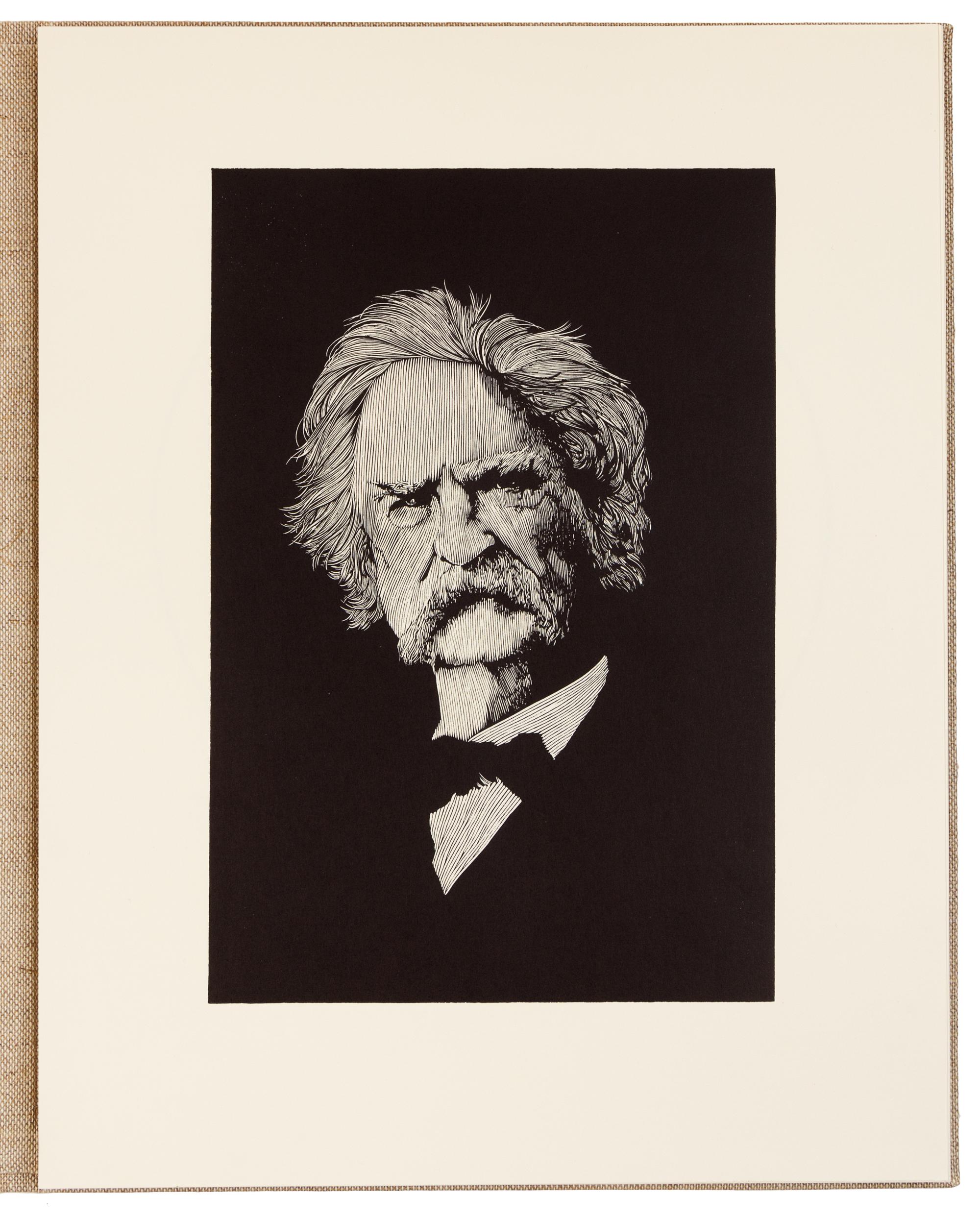 [FINE PRESS]. CLEMENS, Samuel Langhorne ("Mark Twain," 1835-1910). -- Barry MOSER, illustrator. Adventures of Huckleberry Finn. 1985.