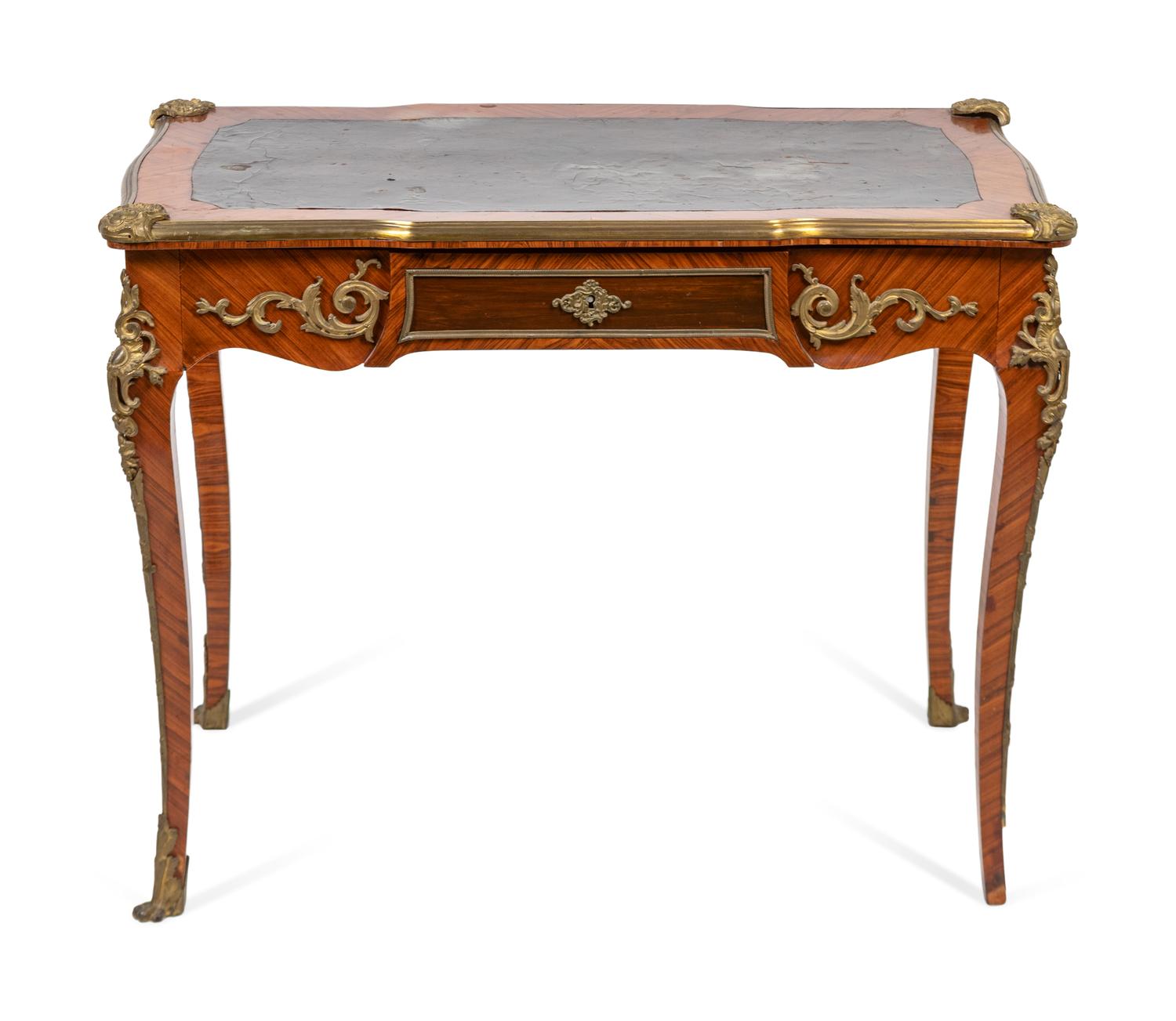 A Louis XV Style Bronze-Mounted Rosewood Table à Ecrire