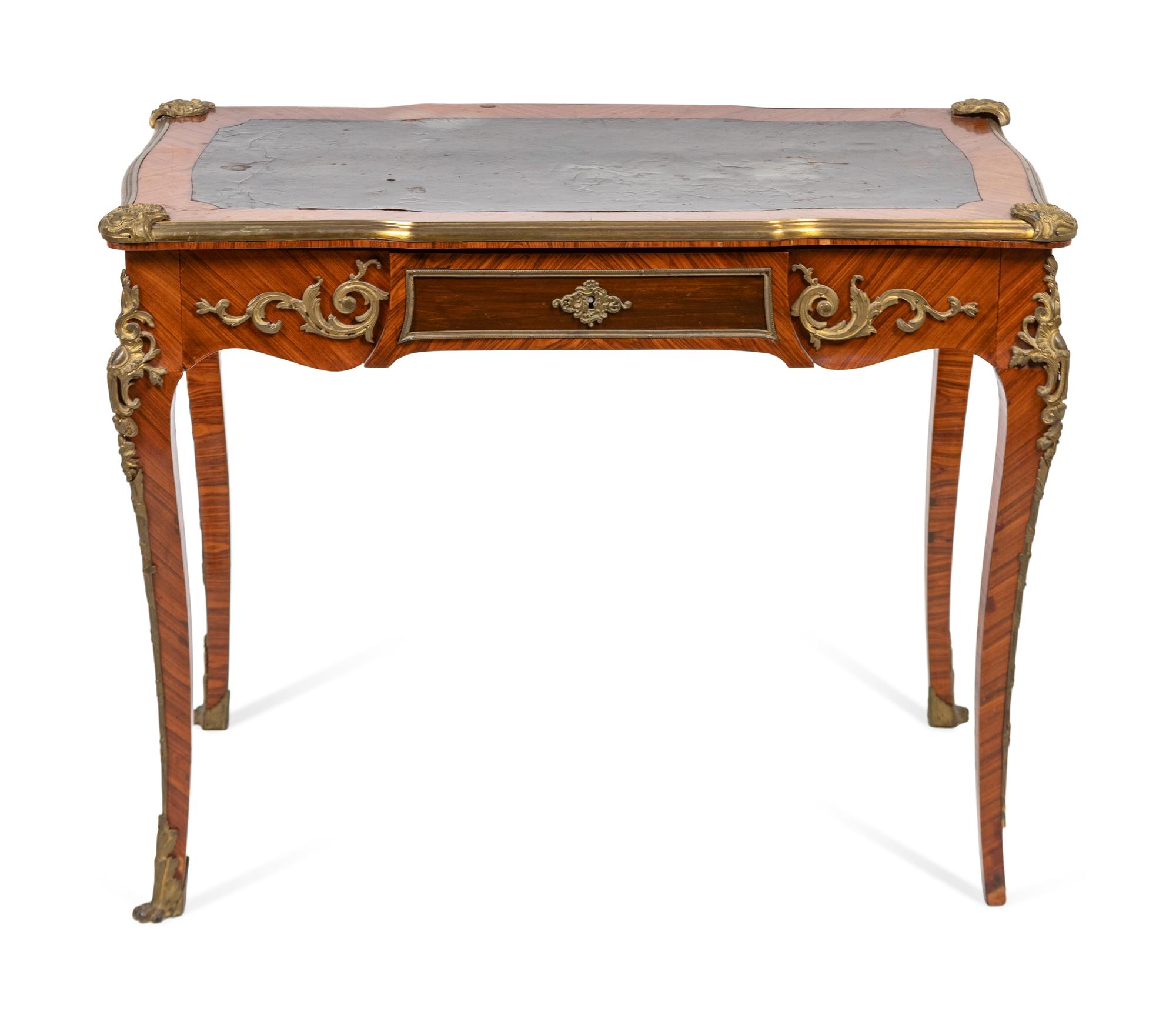A Louis XV Style Bronze-Mounted Rosewood Table à Ecrire