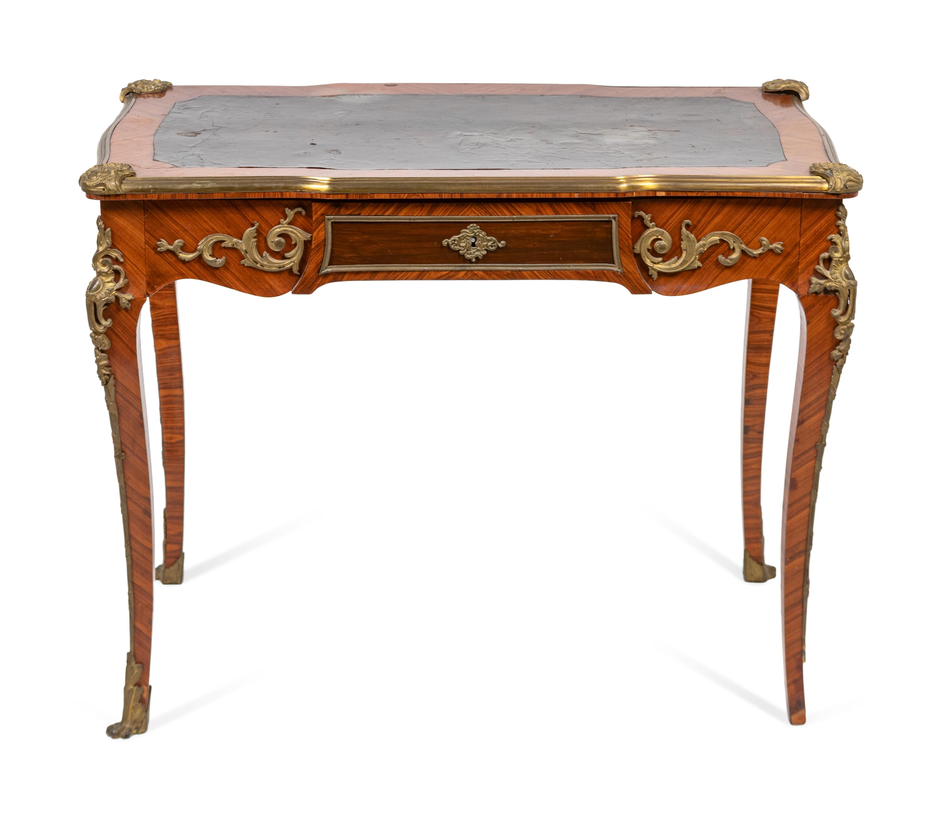 A Louis XV Style Bronze-Mounted Rosewood Table à Ecrire