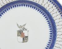 A group of eight Chinese Export porcelain tablewares from the "Newton Service," made for the English Market, circa 1770-1785