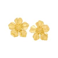 TIFFANY & CO., YELLOW GOLD 'DOGWOOD' CLIP EARRINGS