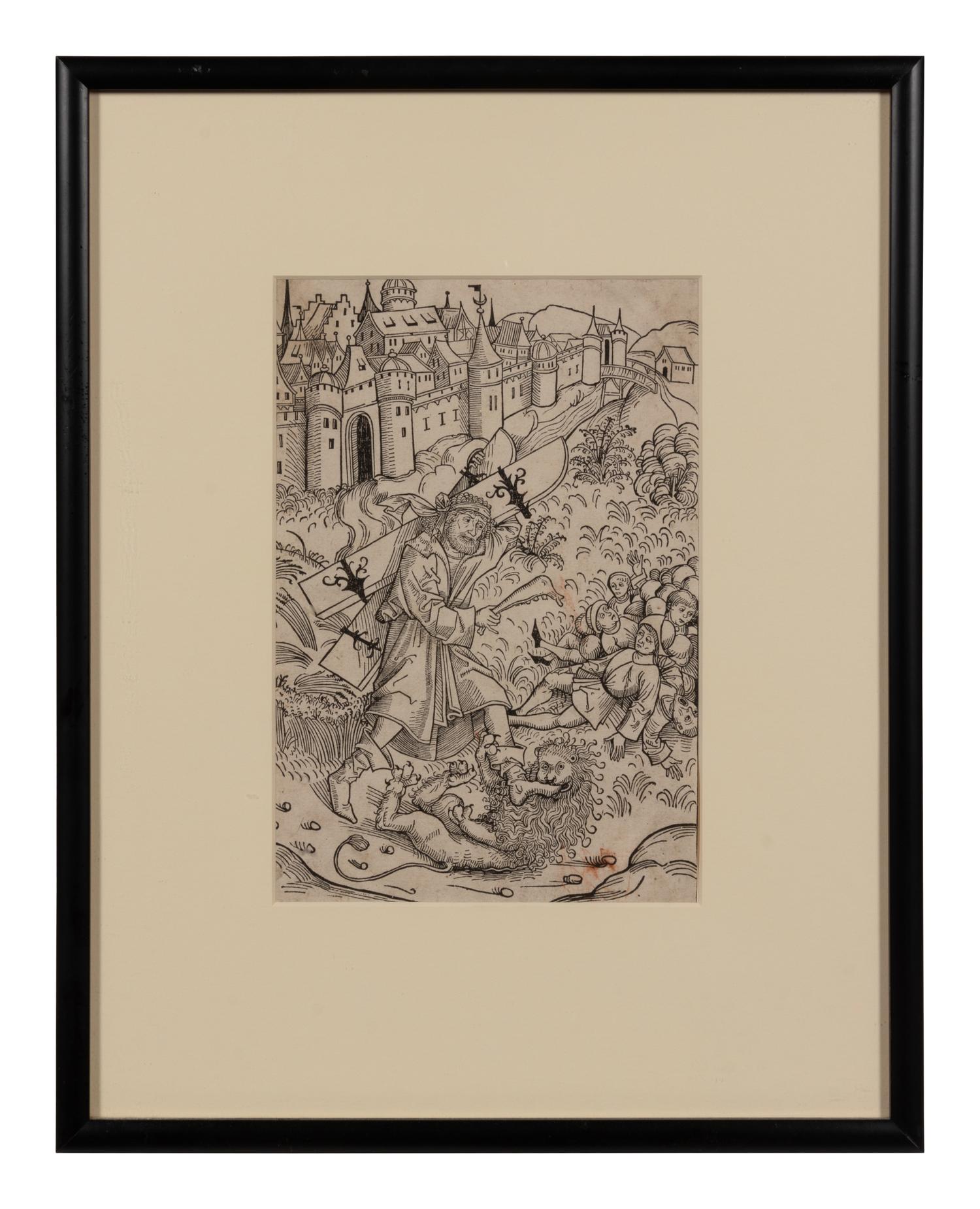 A group of four engravings depicting religious imagery