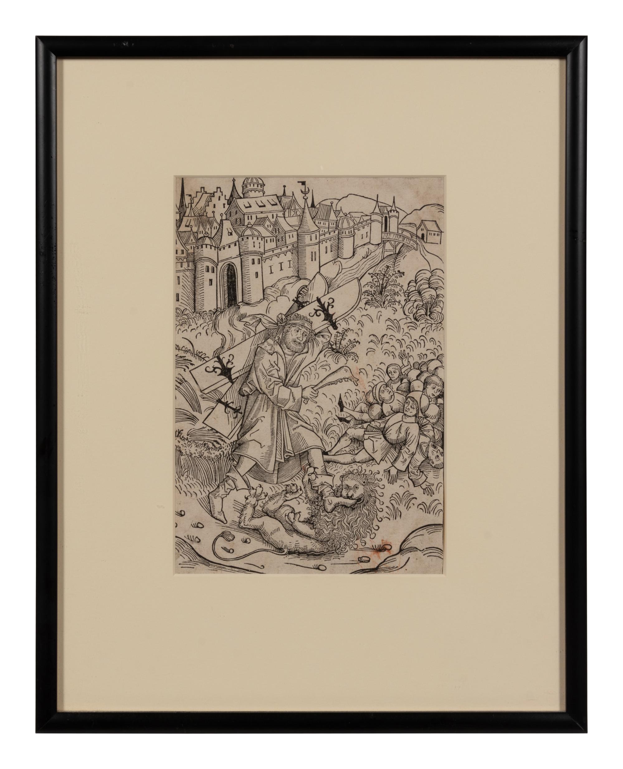 A group of four engravings depicting religious imagery