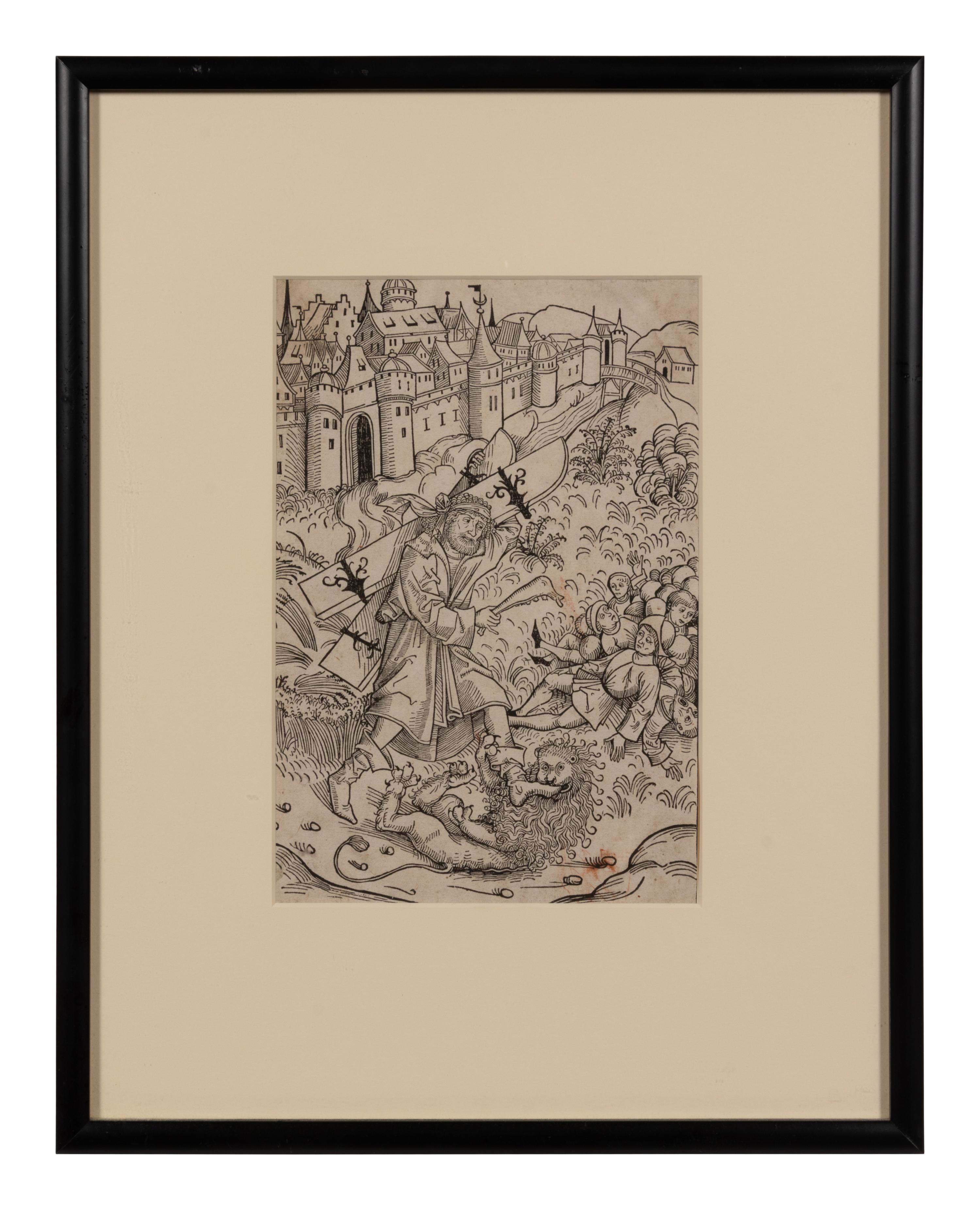 A group of four engravings depicting religious imagery