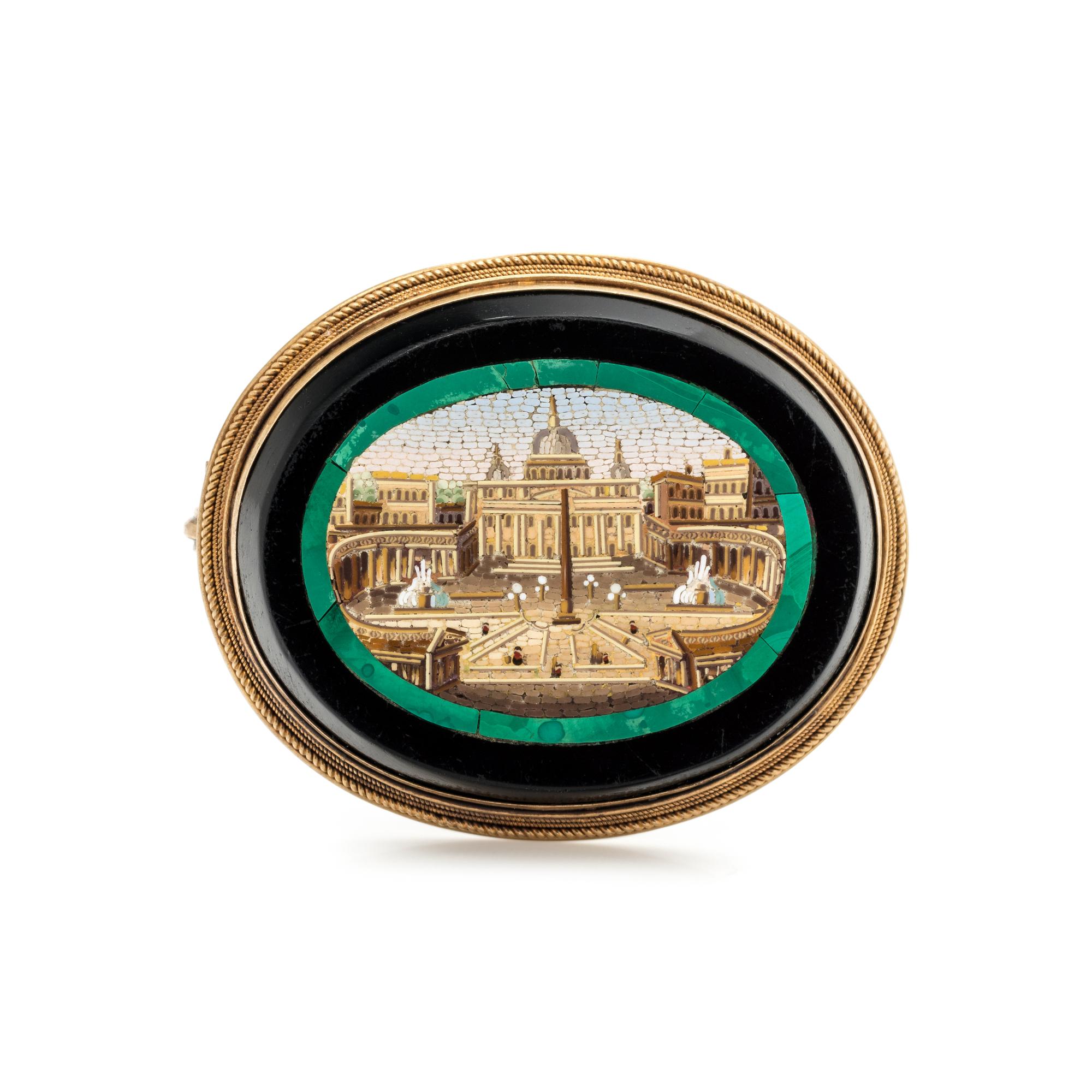 VICTORIAN, MICROMASAIC BROOCH