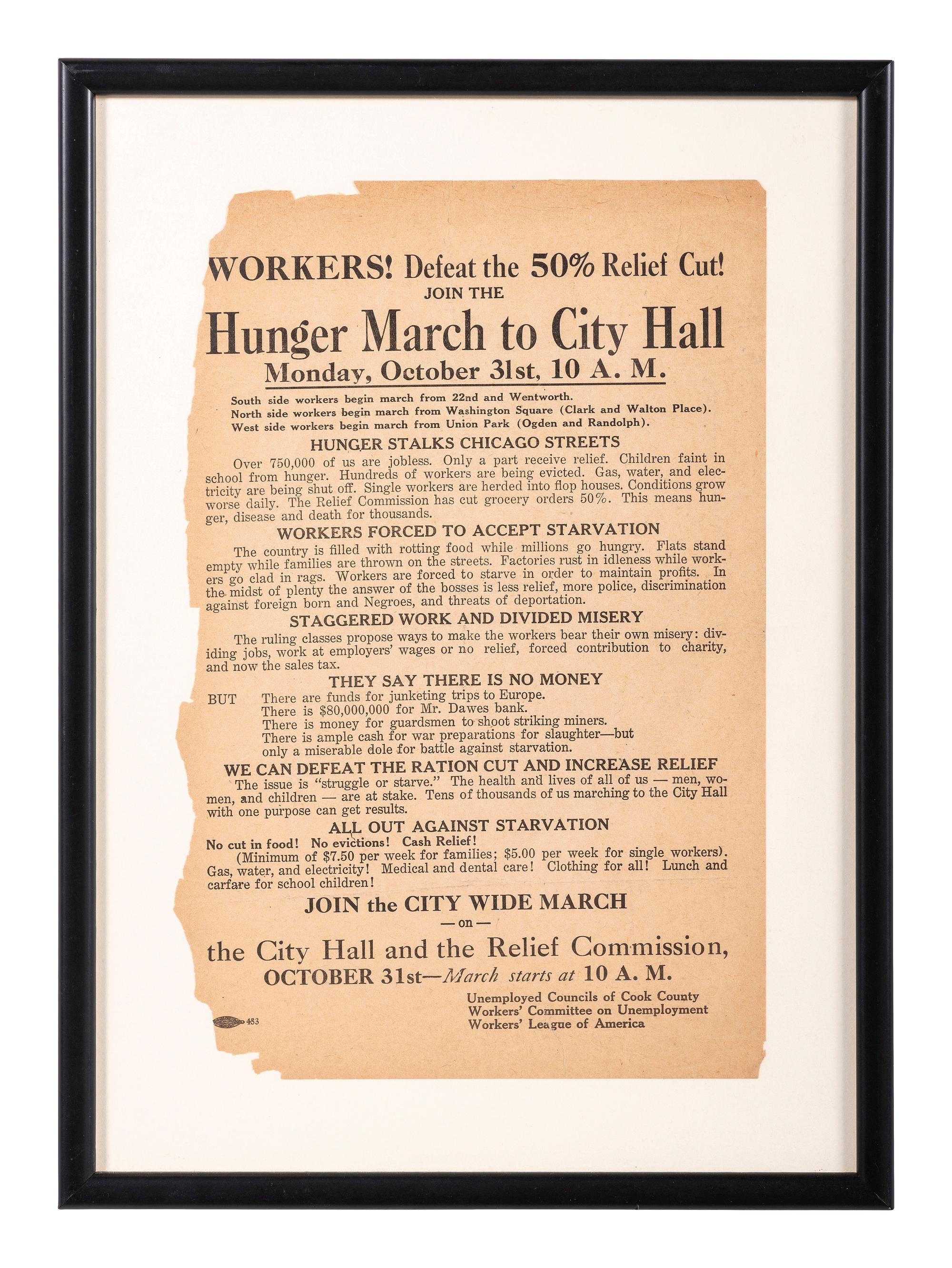 [LABOR] -- [SOCIAL JUSTICE]. Ephemera documenting twentieth-century social justice and worker's movements, comprising: