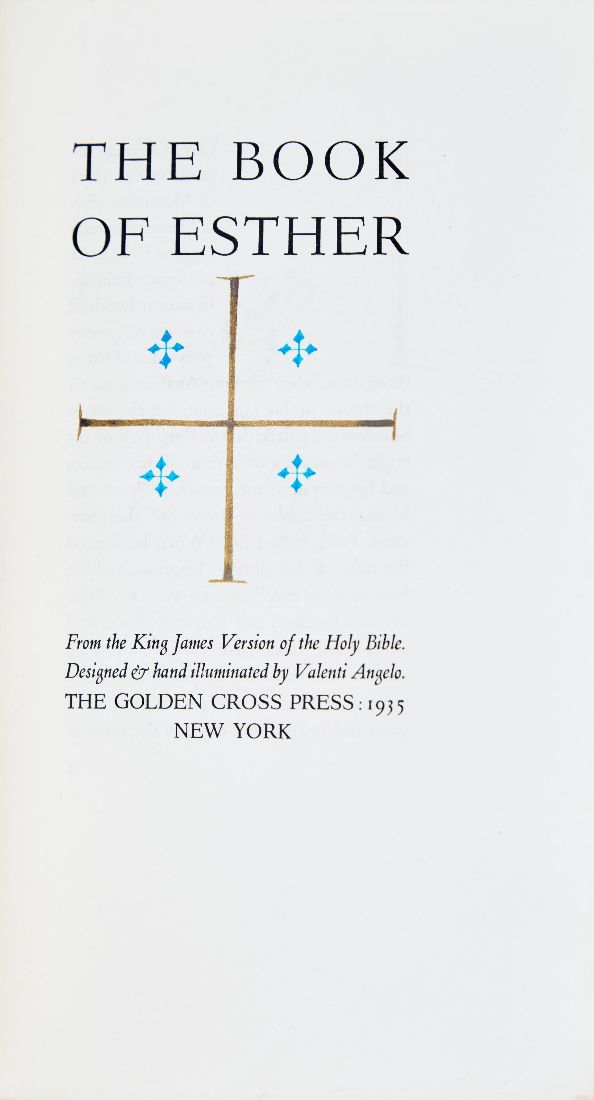 [Private Press] [Golden Cross Press] The Book of Esther