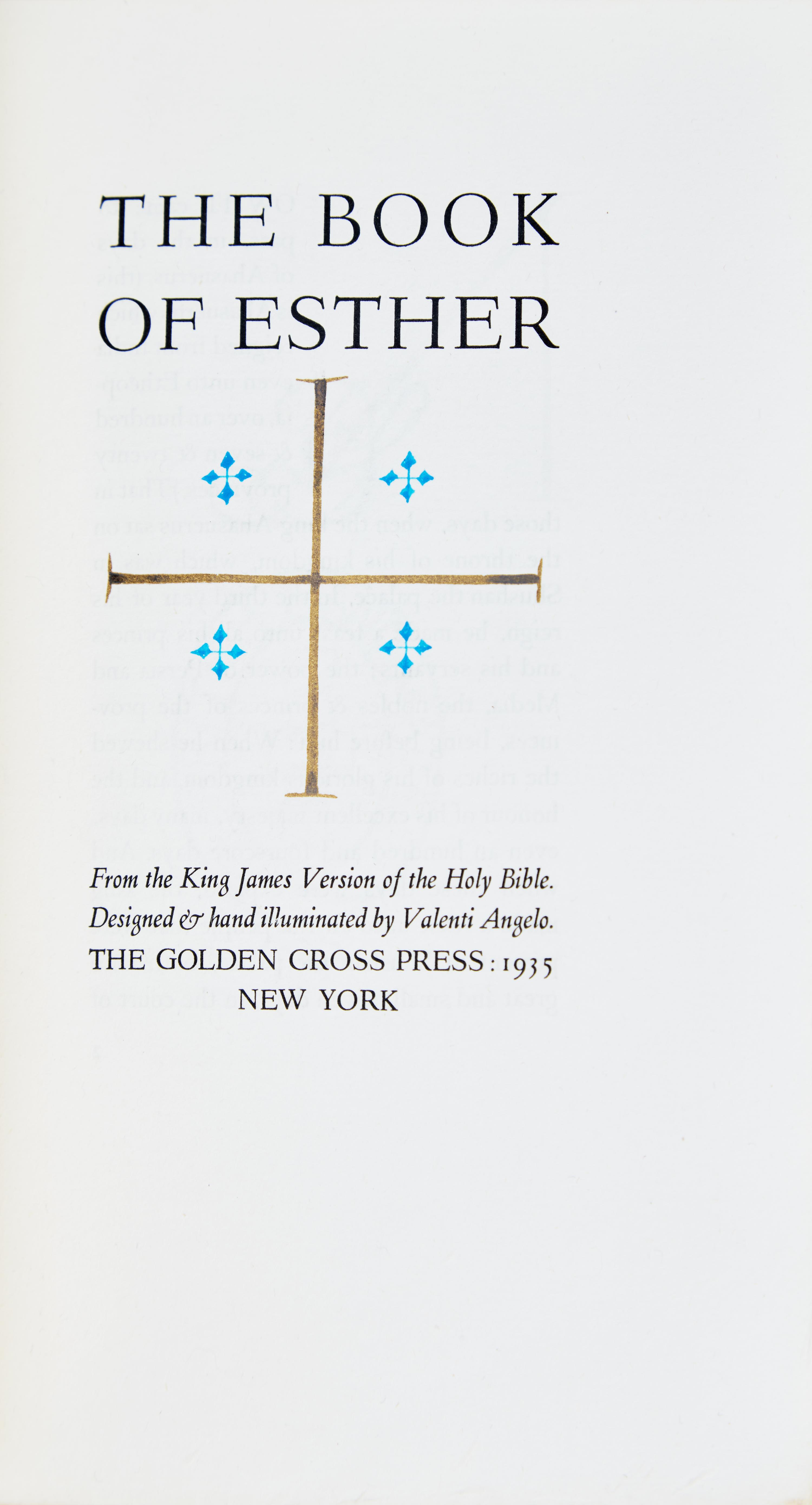 [Private Press] [Golden Cross Press] The Book of Esther