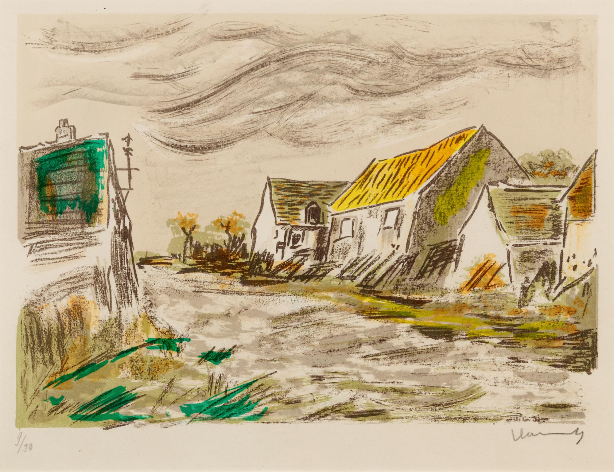 Sunset in a Village, ca. 1956