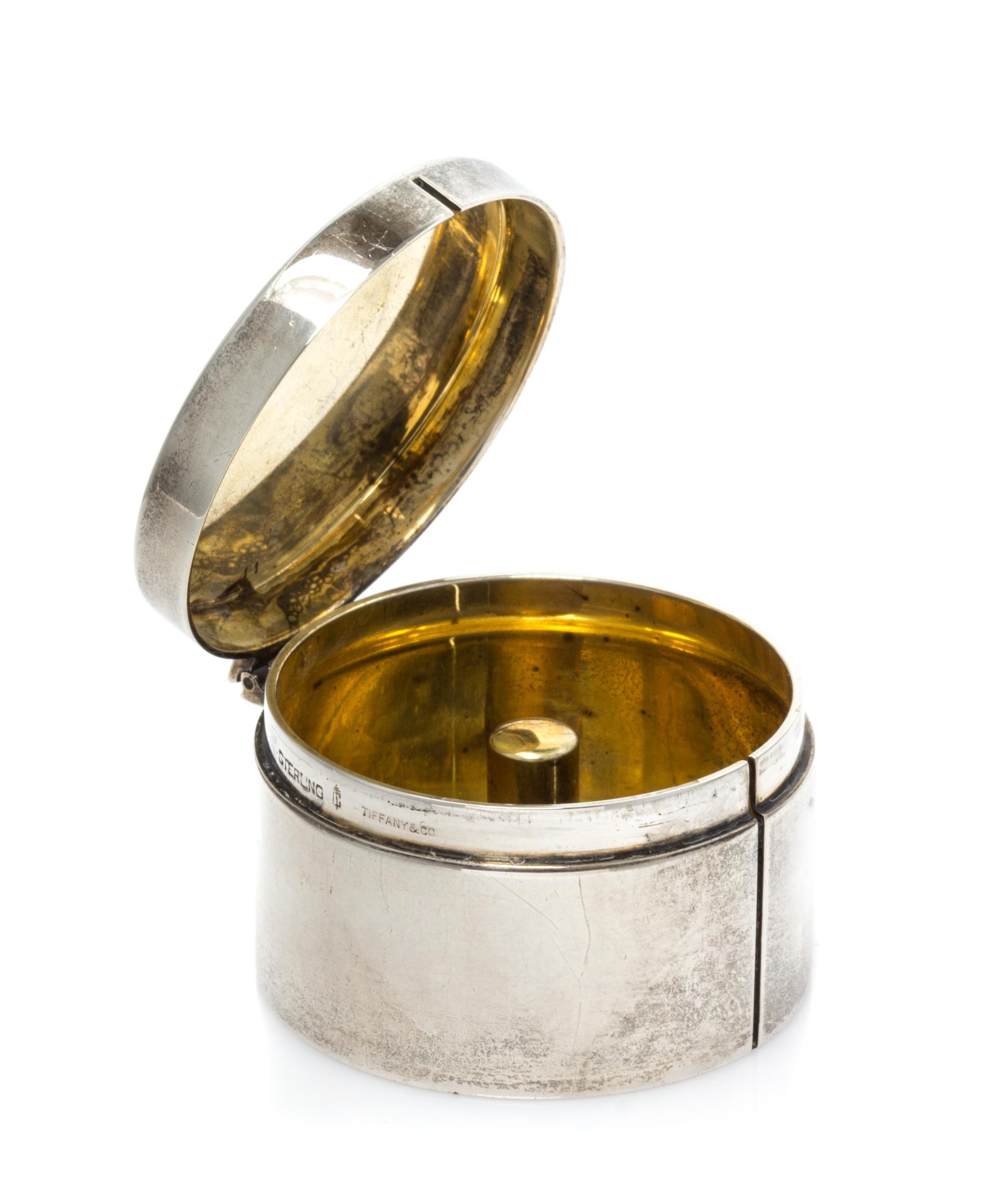 A Sterling Silver Stamp Box, Tiffany & Co., 61.20 dwts.