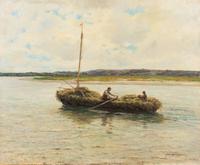 Melbourne Hardwick, (American, 1857-1916), Collecting Salt Marsh Hay