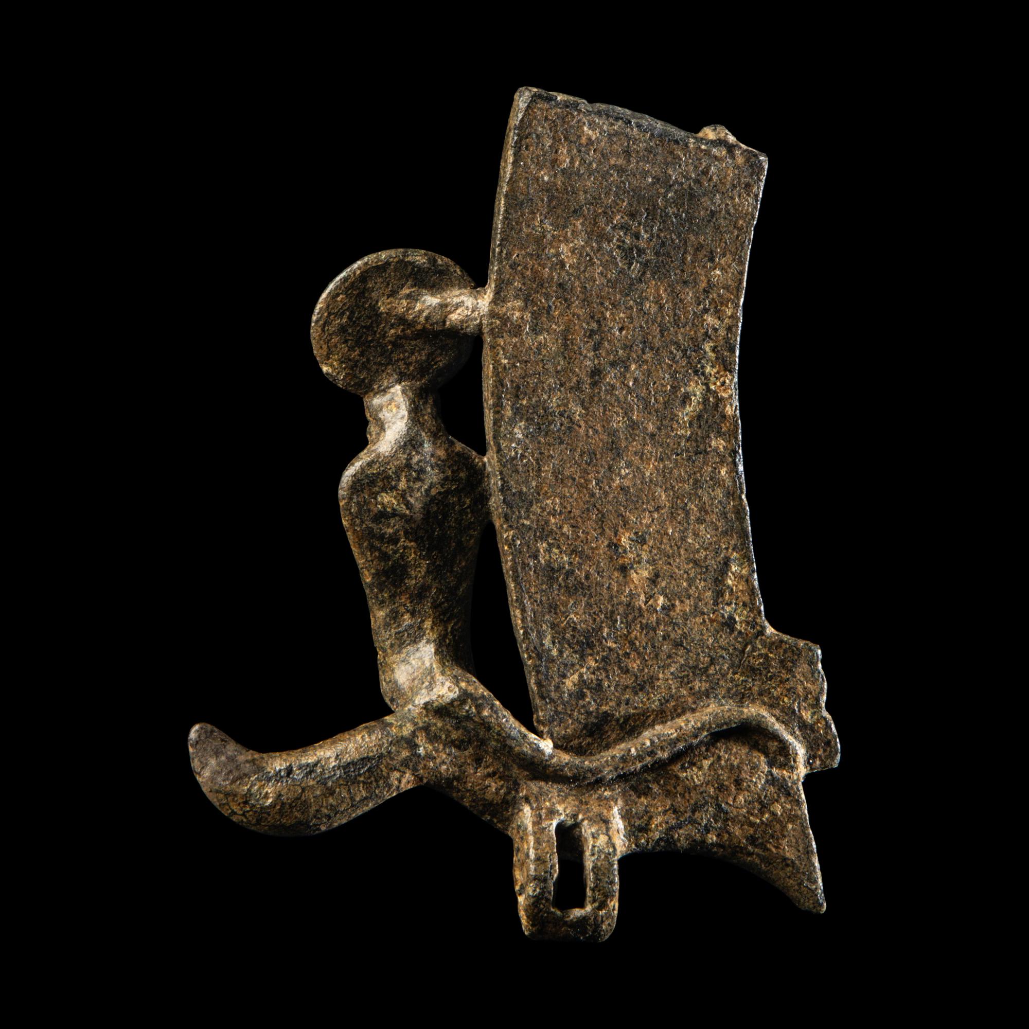 An Egyptian Bronze Osiris Crown Fragment