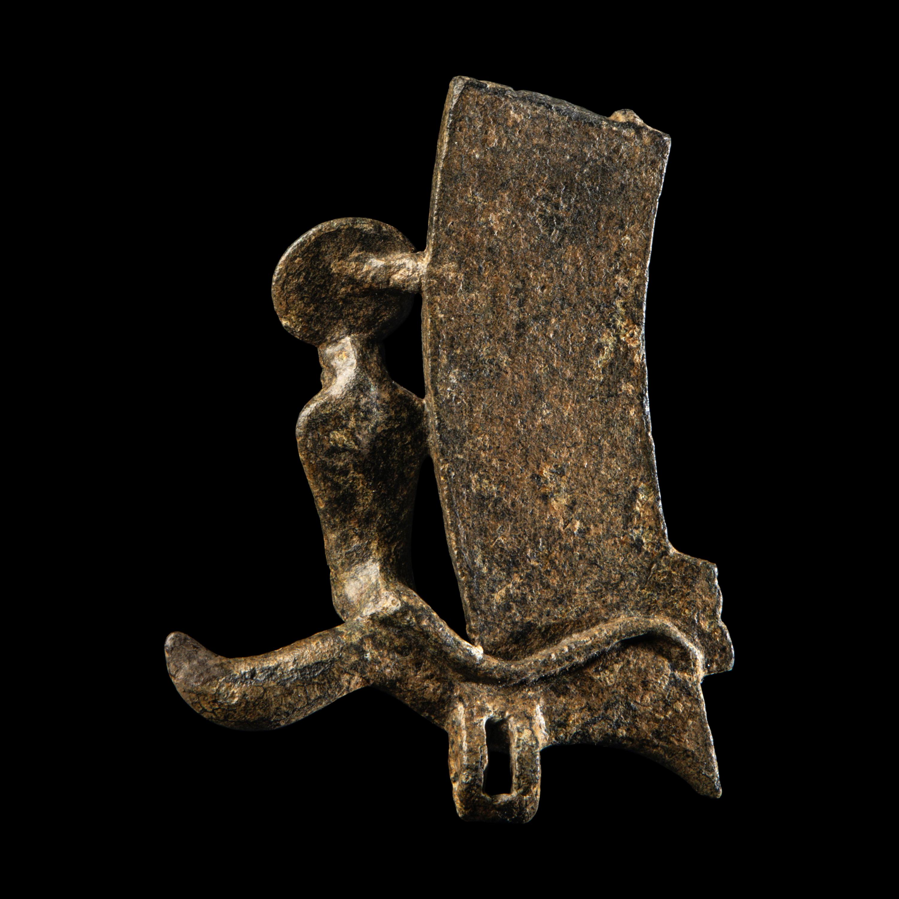 An Egyptian Bronze Osiris Crown Fragment