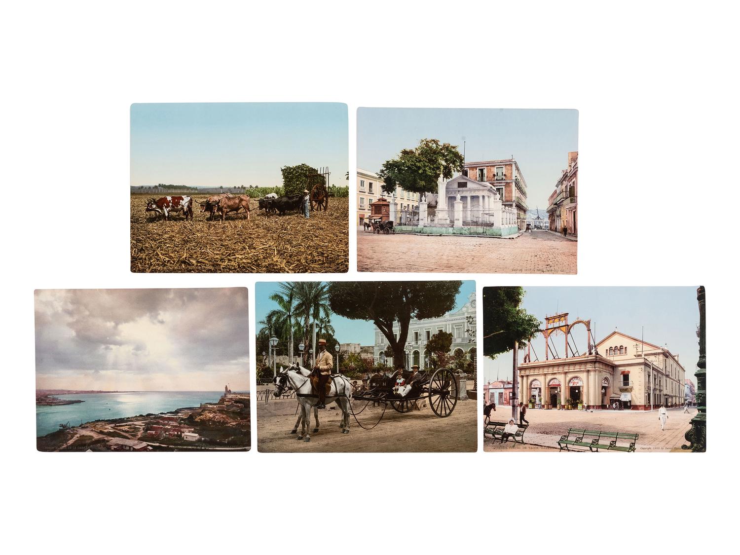 [JACKSON, William Henry, photographer]. Photochrom prints incl. US and Cuban scenes. 1900-1904.
