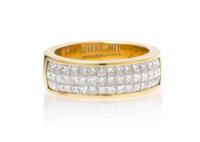 An 18 Karat Yellow Gold and Diamond Ring, 12.30 dwts.
