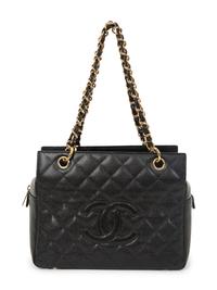 Chanel Shoulder Tote in Black Caviar Leather, 2004