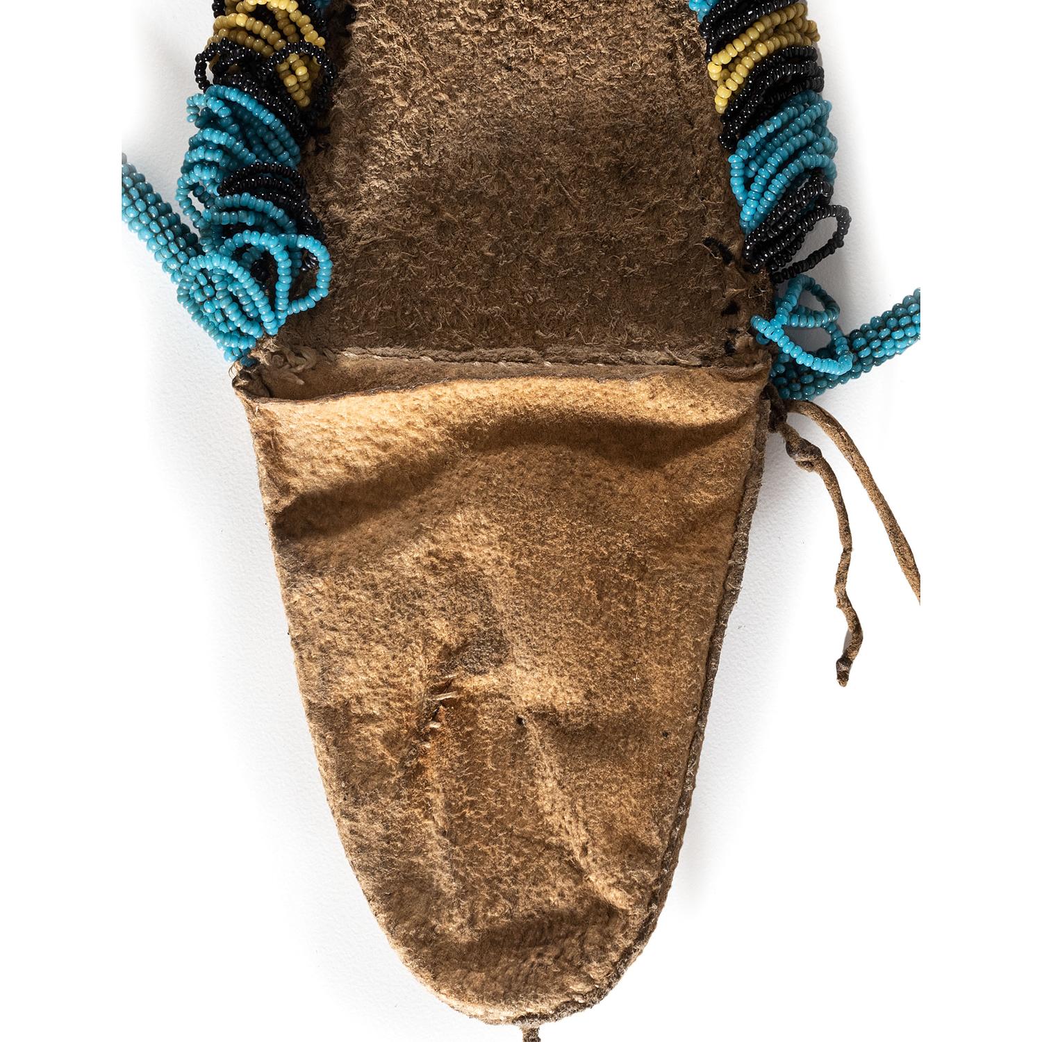 Blackfeet Beaded Hide Tab Pouch