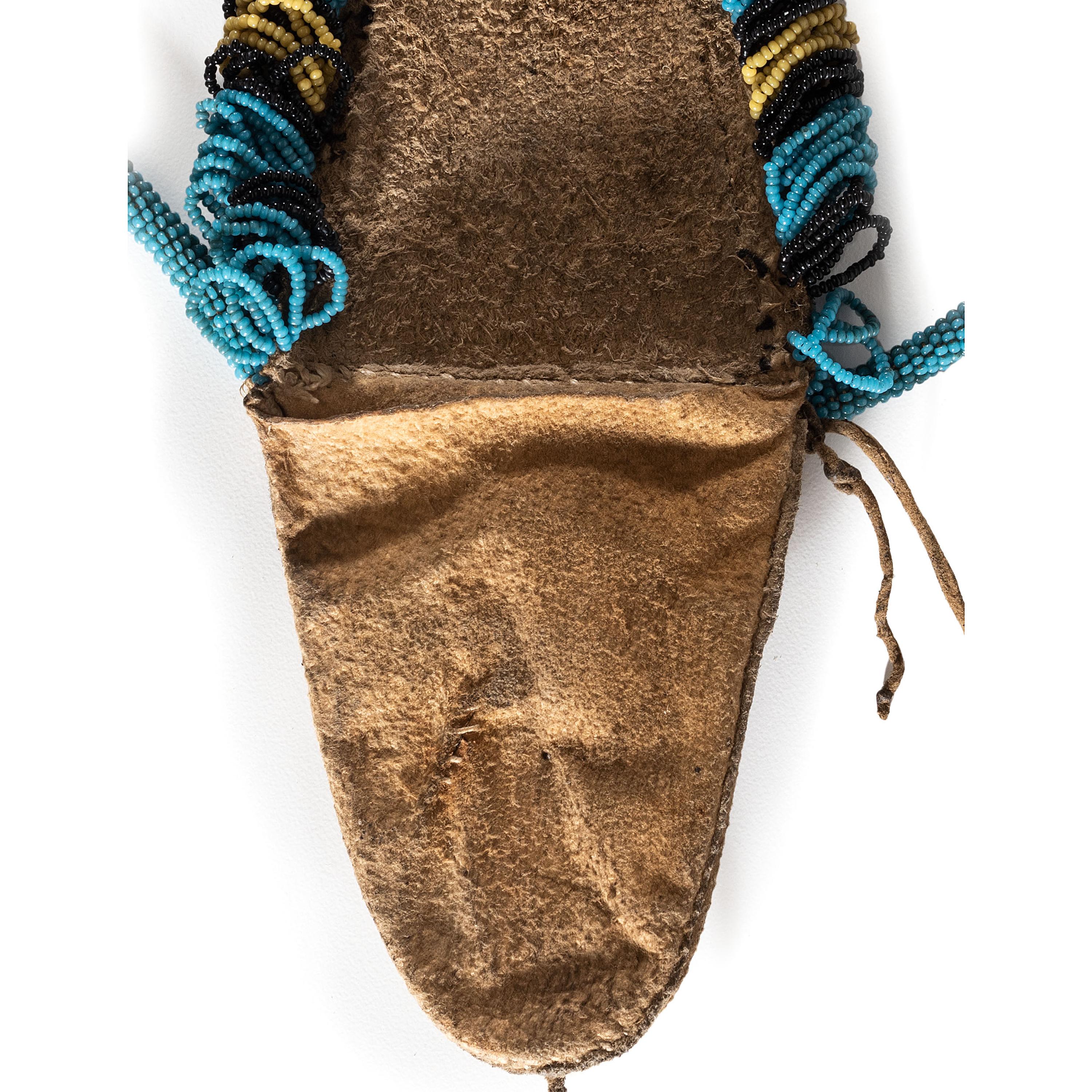 Blackfeet Beaded Hide Tab Pouch