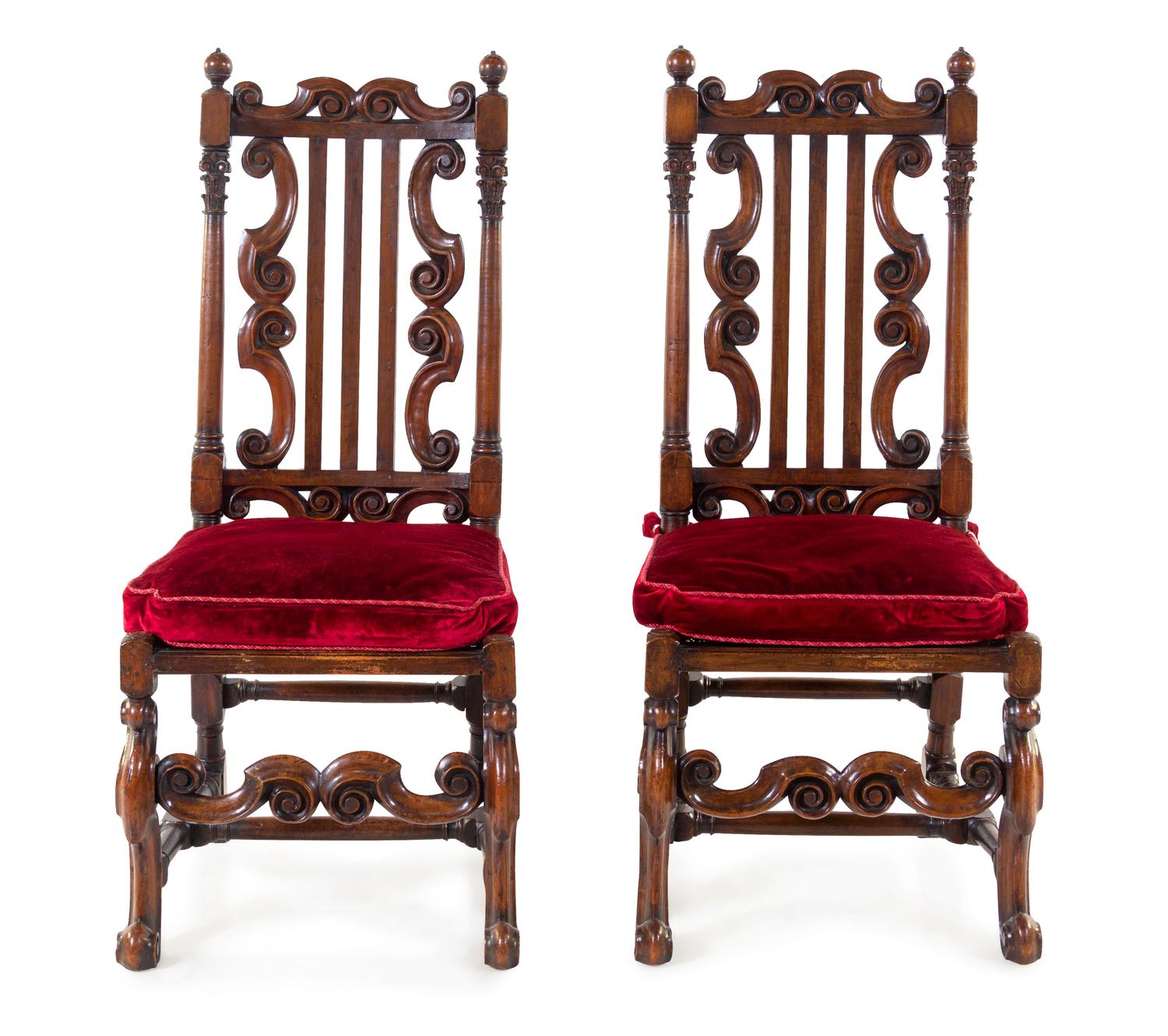 A Pair of Charles II Side Chairs