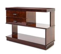 An Art Deco Rosewood Side Table Height 25 3/4 x width 35 1/2 x depth 12 3/4 inches.