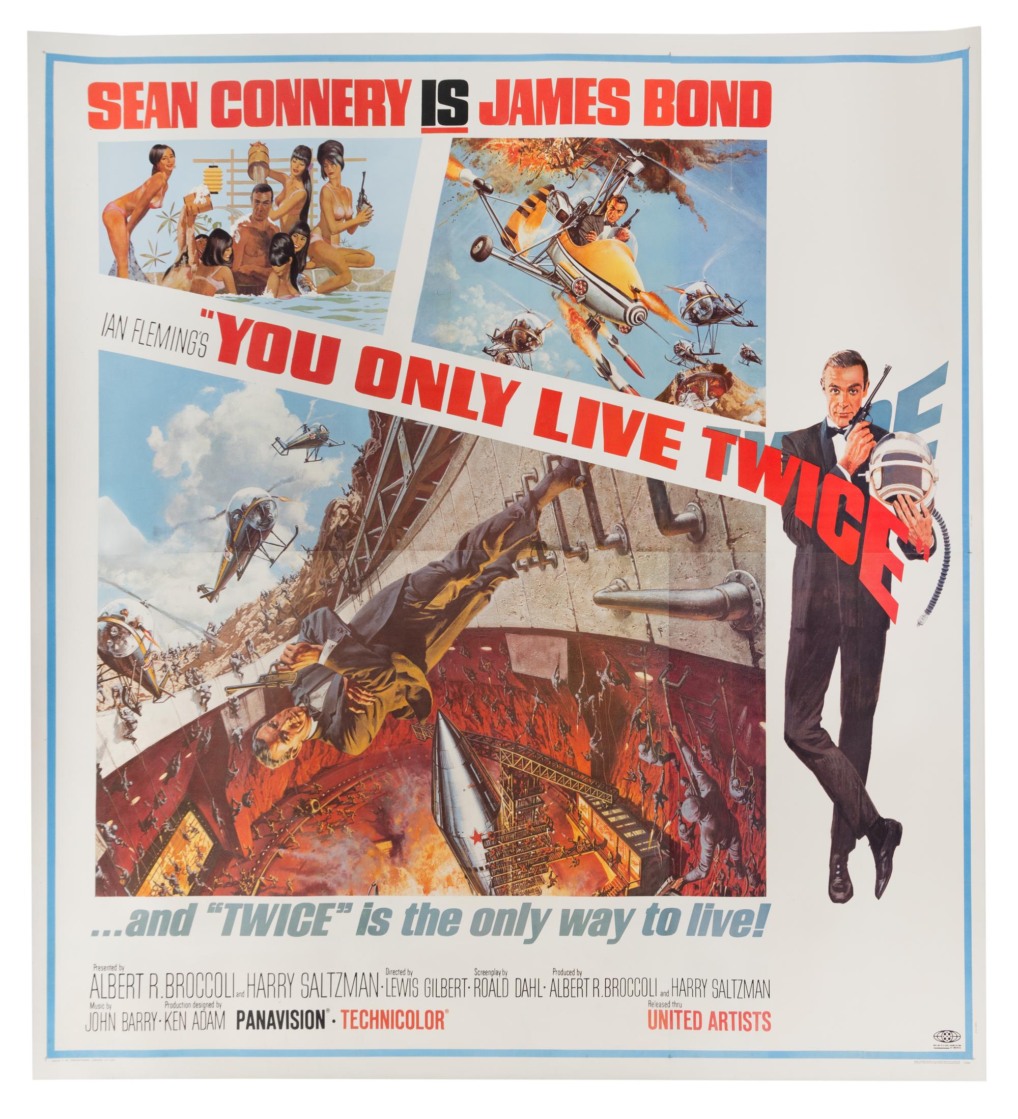 A James Bond You Only Live Twice Six Sheet Poster
