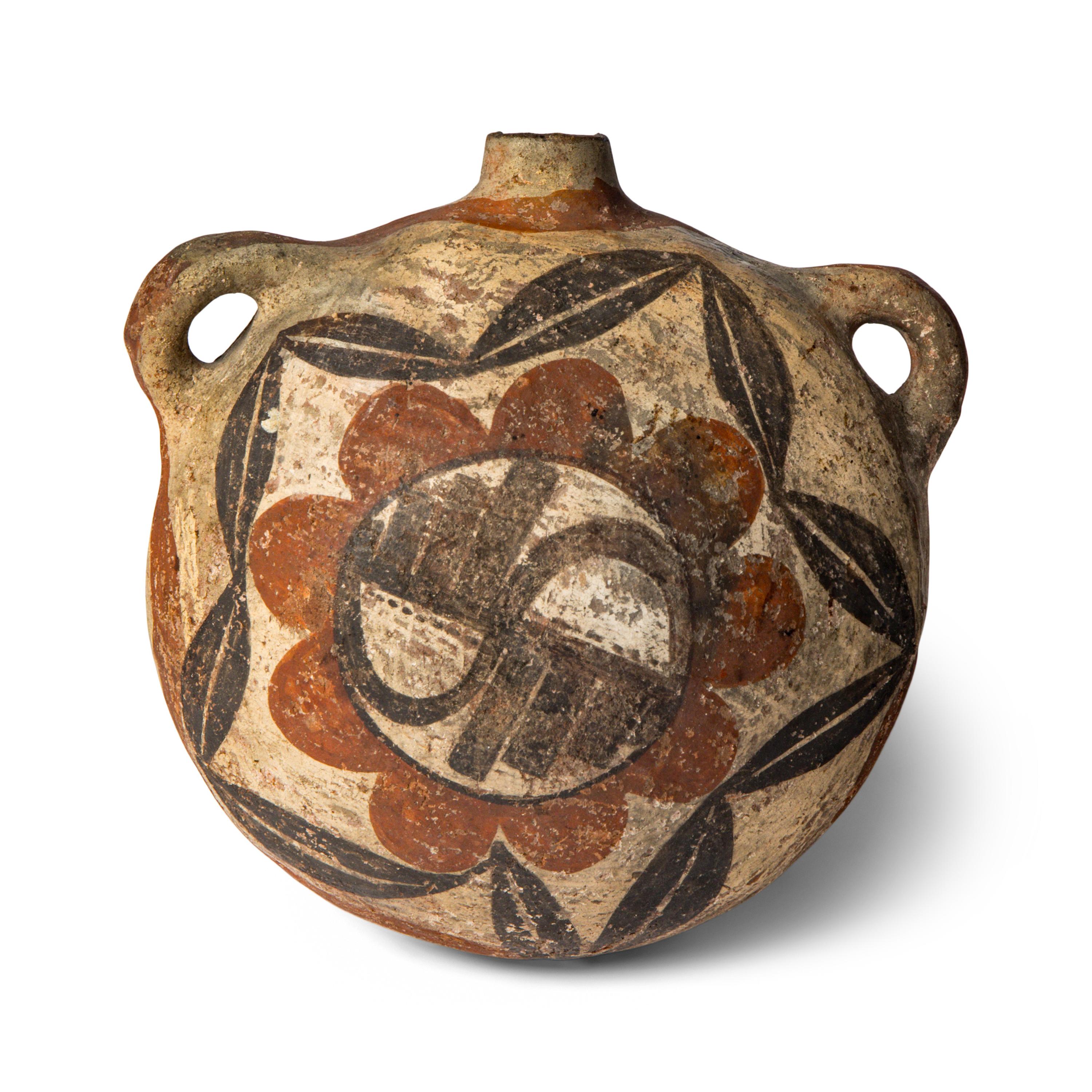 Zia Polychrome Pottery Canteen