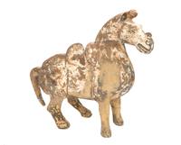 A Tang Style Pottery Model of a Horse Height 12 inches.
