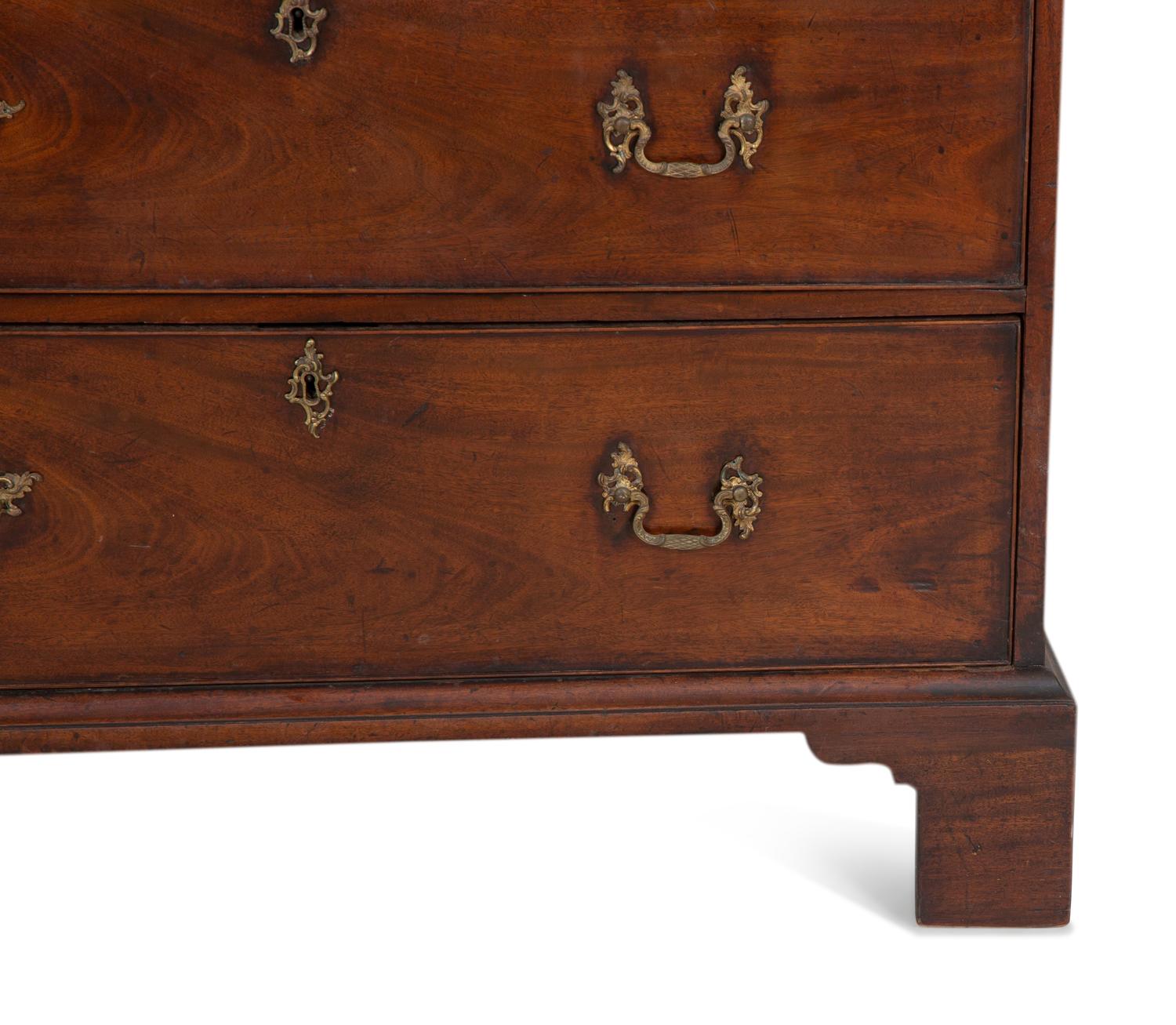 A George III Mahogany Chest of Five Drawers
