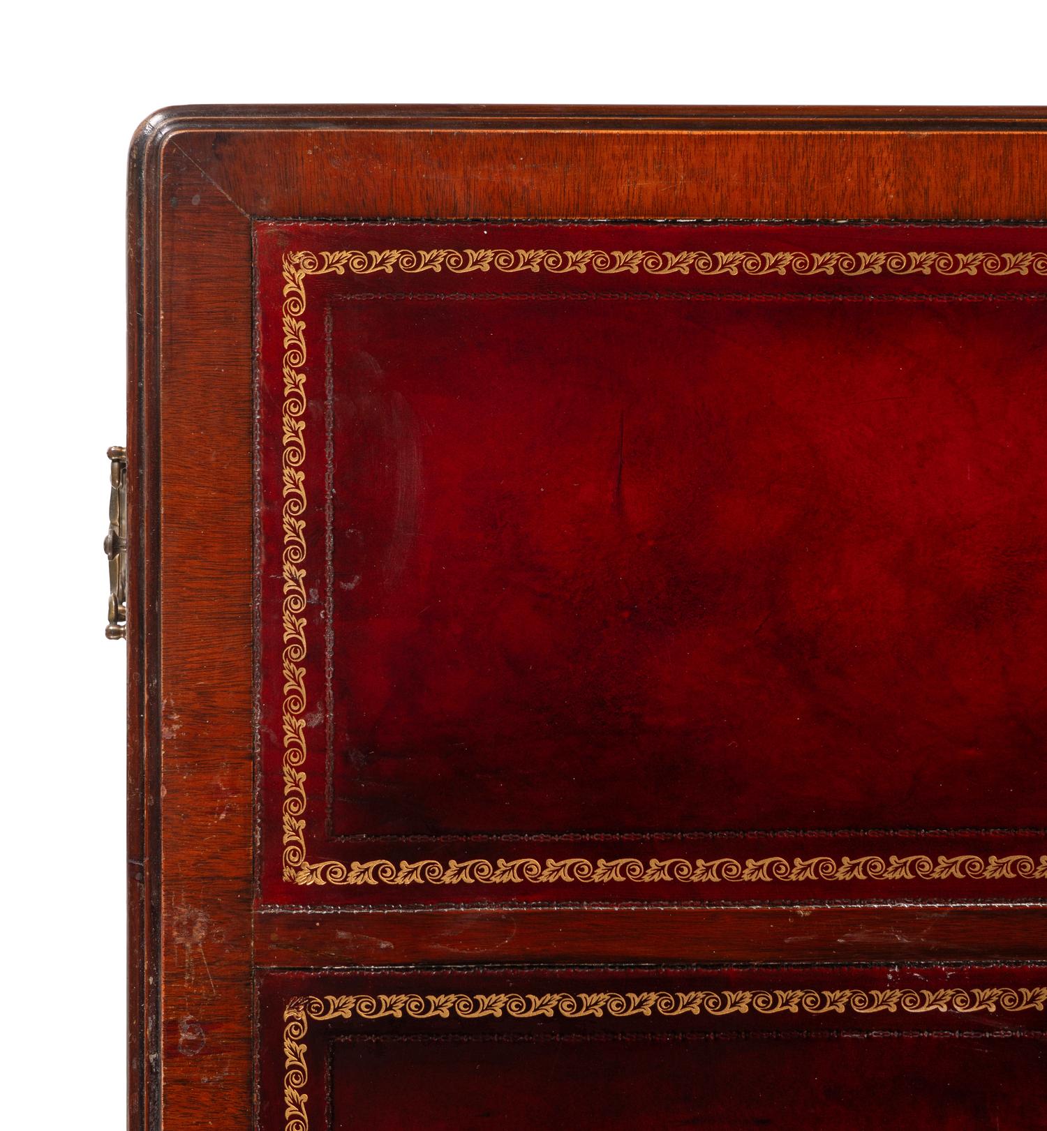 A George III Style Mahogany Pedestal Desk