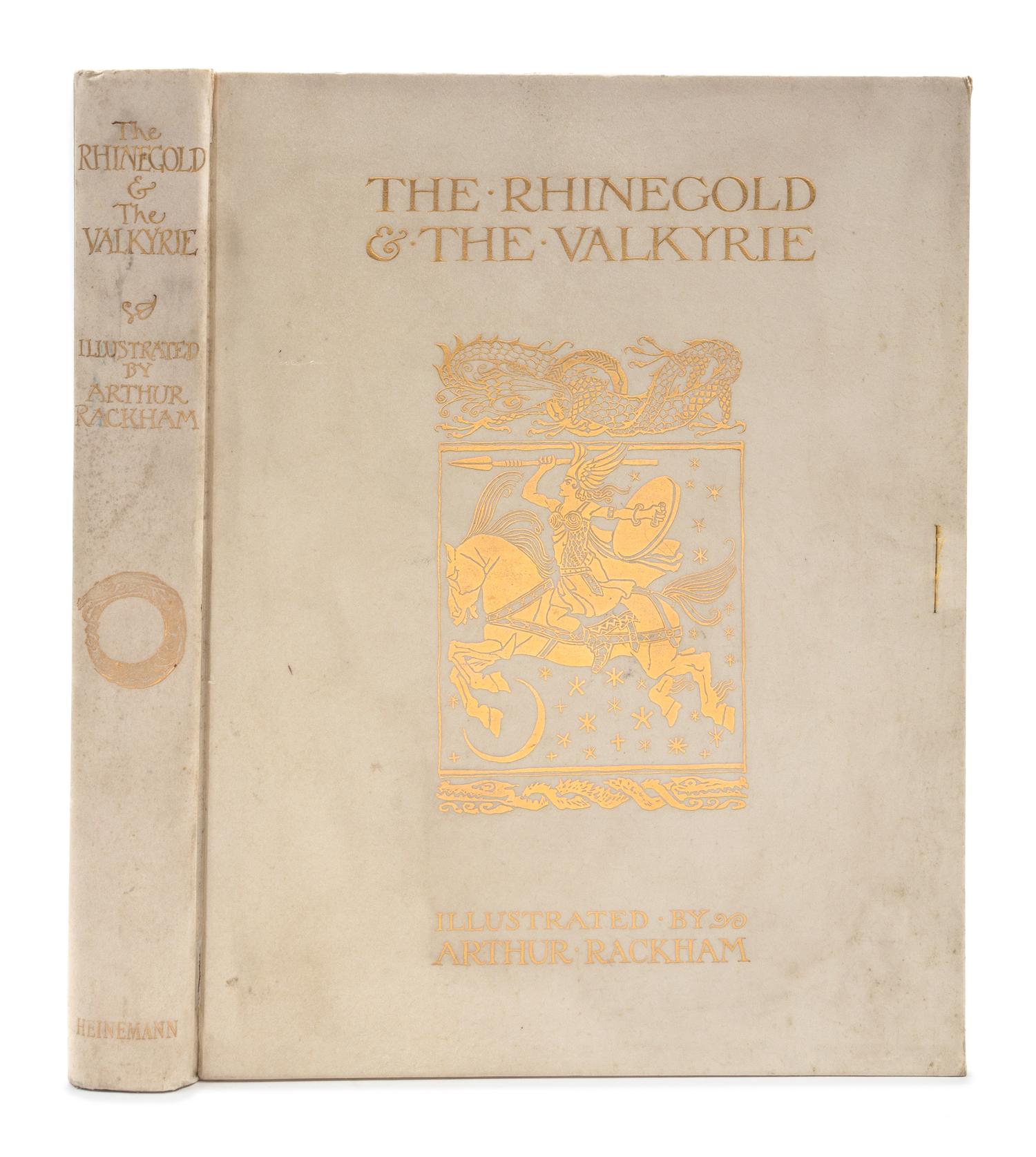 RACKHAM, Arthur, illustrator. -- WAGNER, Richard (1813-1883). The Rhinegold and the Valkyrie. London: William Heinemann, 1910.