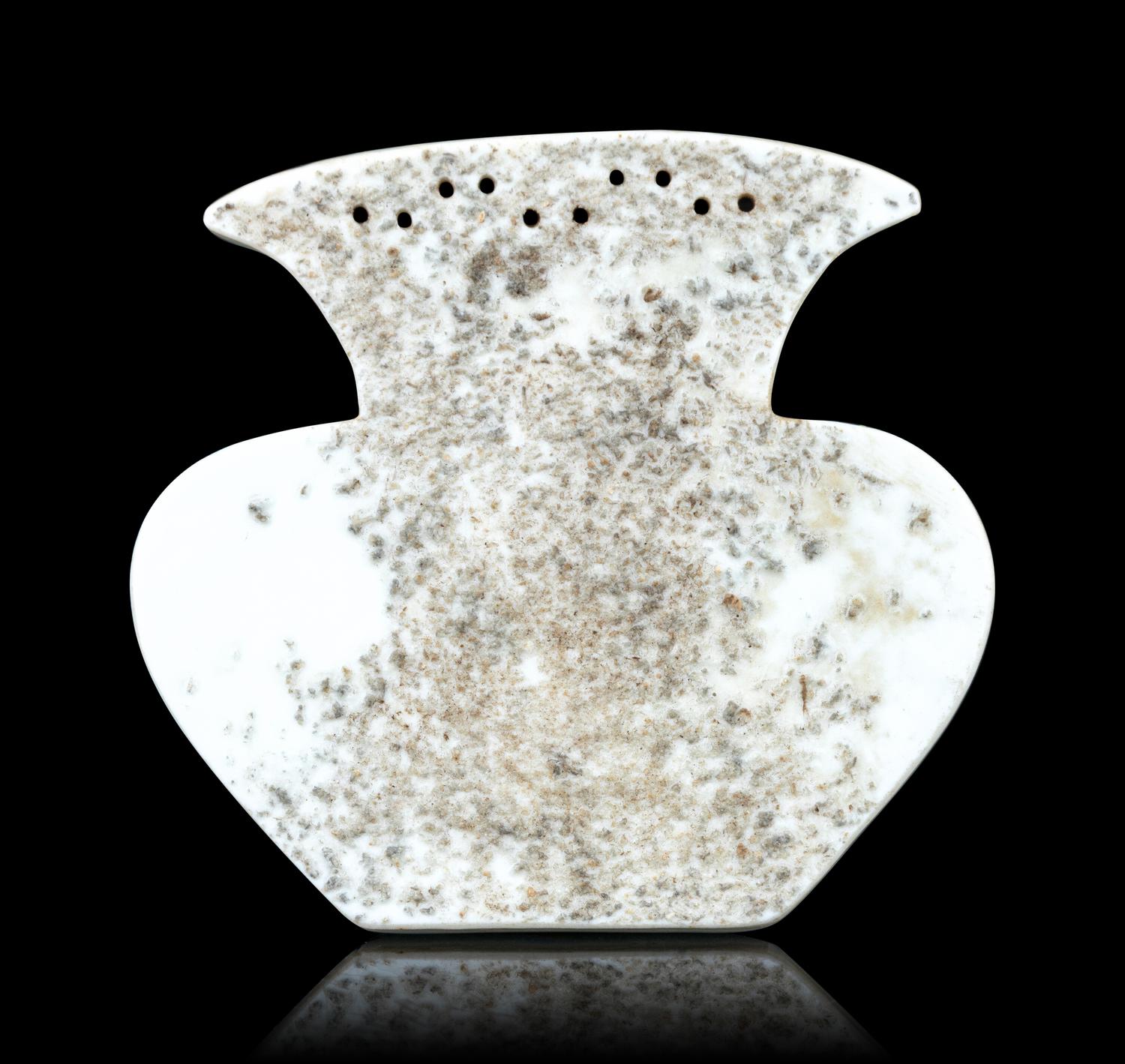 A Celadon Ground Famille Rose Porcelain Wall Vase