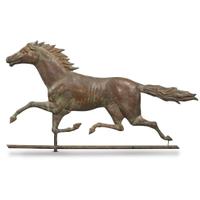 Large molded copper weathervane of trotter "Goldsmith's Maid" Attributed to J.W. Fiske & Co., New York, circa 1865